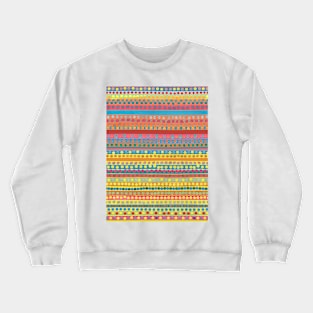 Multi Dots and Stripes Crewneck Sweatshirt